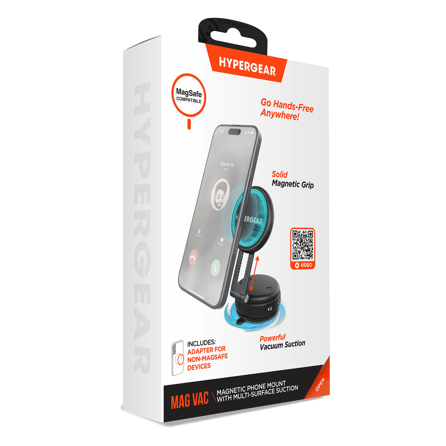 HyperGear Mag Vac Magnetic Phone Mount with Vacuum Suction Cup Base