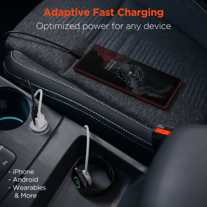 HyperGear Mini 20W USB-C PD + 18W USB Fast Car Charger