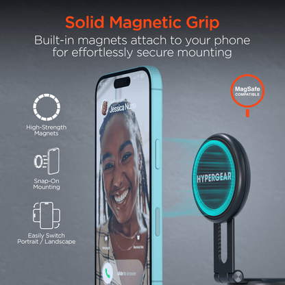 HyperGear Mag Vac Magnetic Phone Mount with Vacuum Suction Cup Base