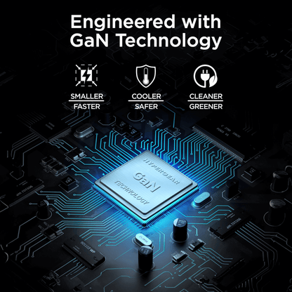 HyperGear SpeedBoost 65W USB-C PD Tri-Port GaN Laptop Charger with PPS and Digital Display
