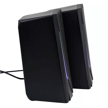 beFree Sound Dual 2.0 Computer Gaming Speakers with LED RGB Lights