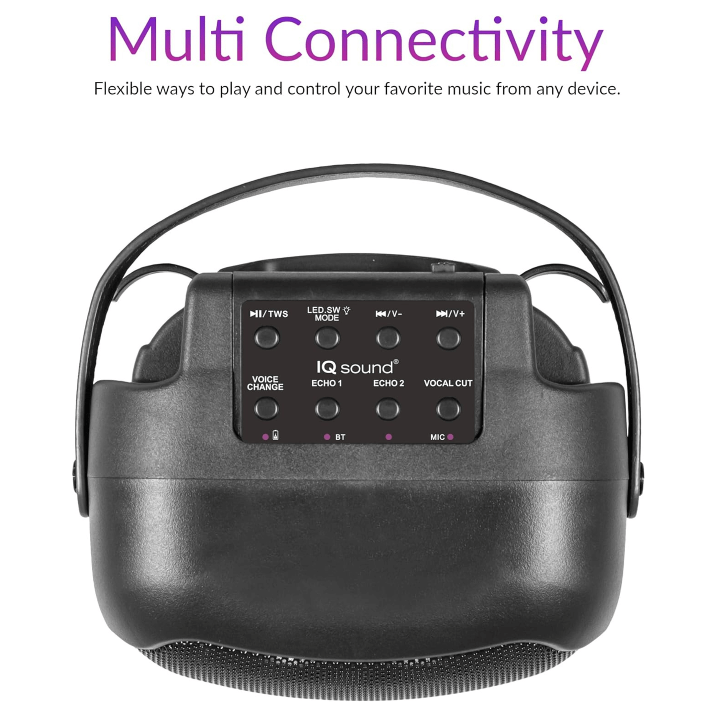 IQ Sound Karaoke Kraze 2x 4-Inch Portable Bluetooth Speaker