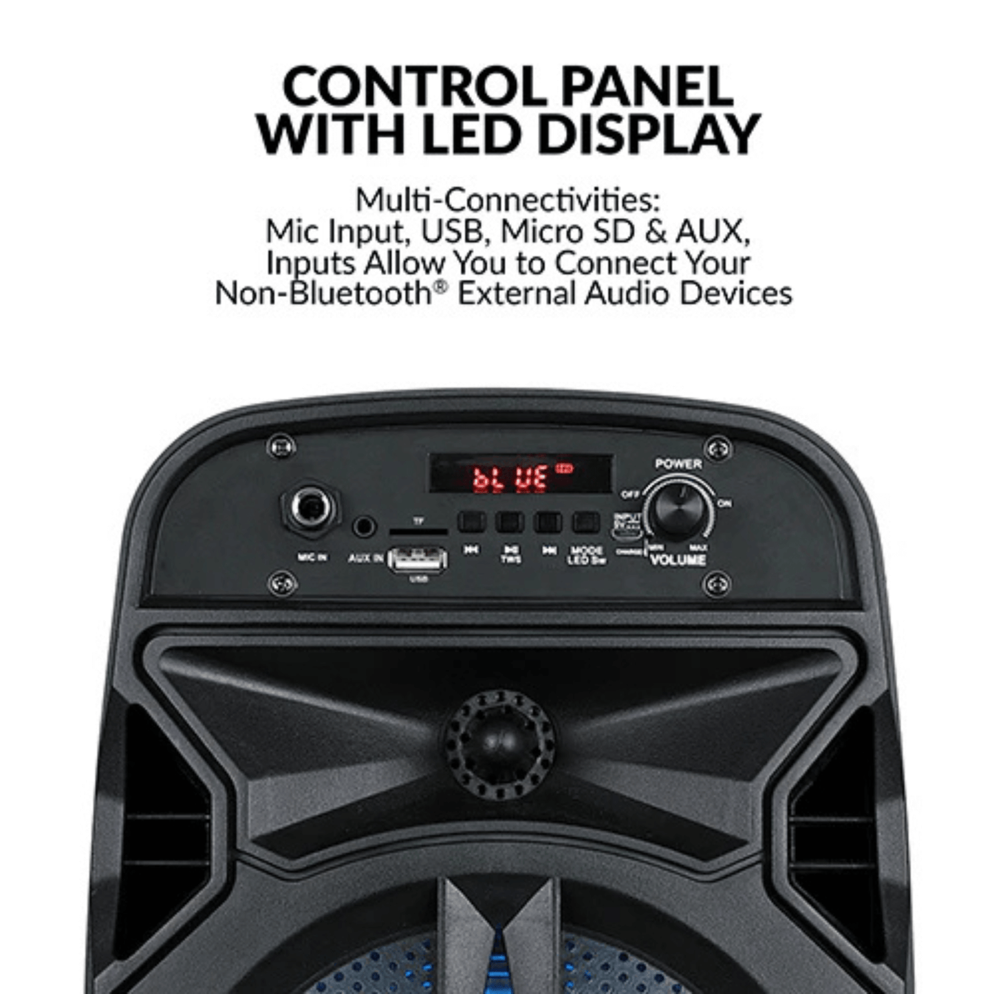 IQ Sound 8-Inch Portable Bluetooth TWS Speaker