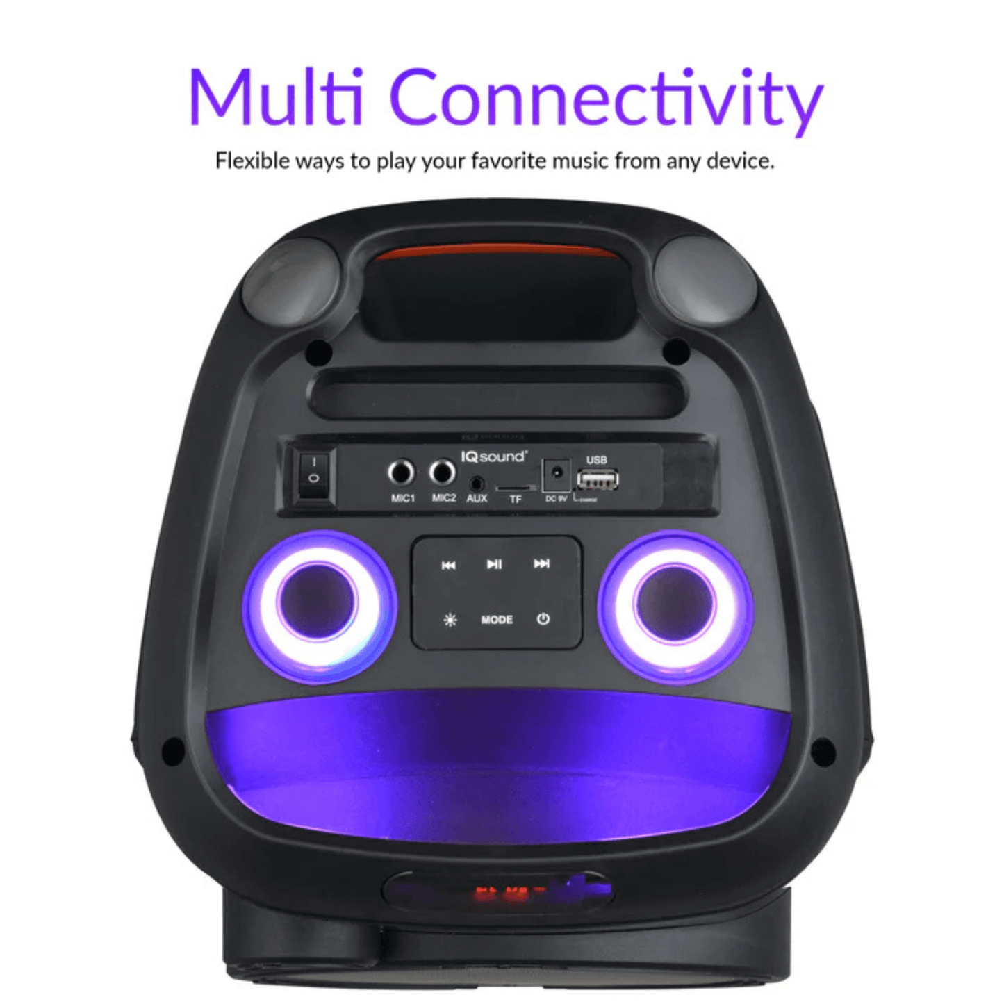 IQ Sound CYBER FLEX8 8-Inch Portable Bluetooth Speaker