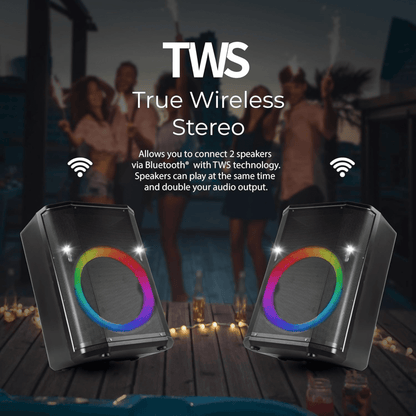 IQ Sound 15-Inch Portable BT Speaker with Tiltable Audio Enhancement