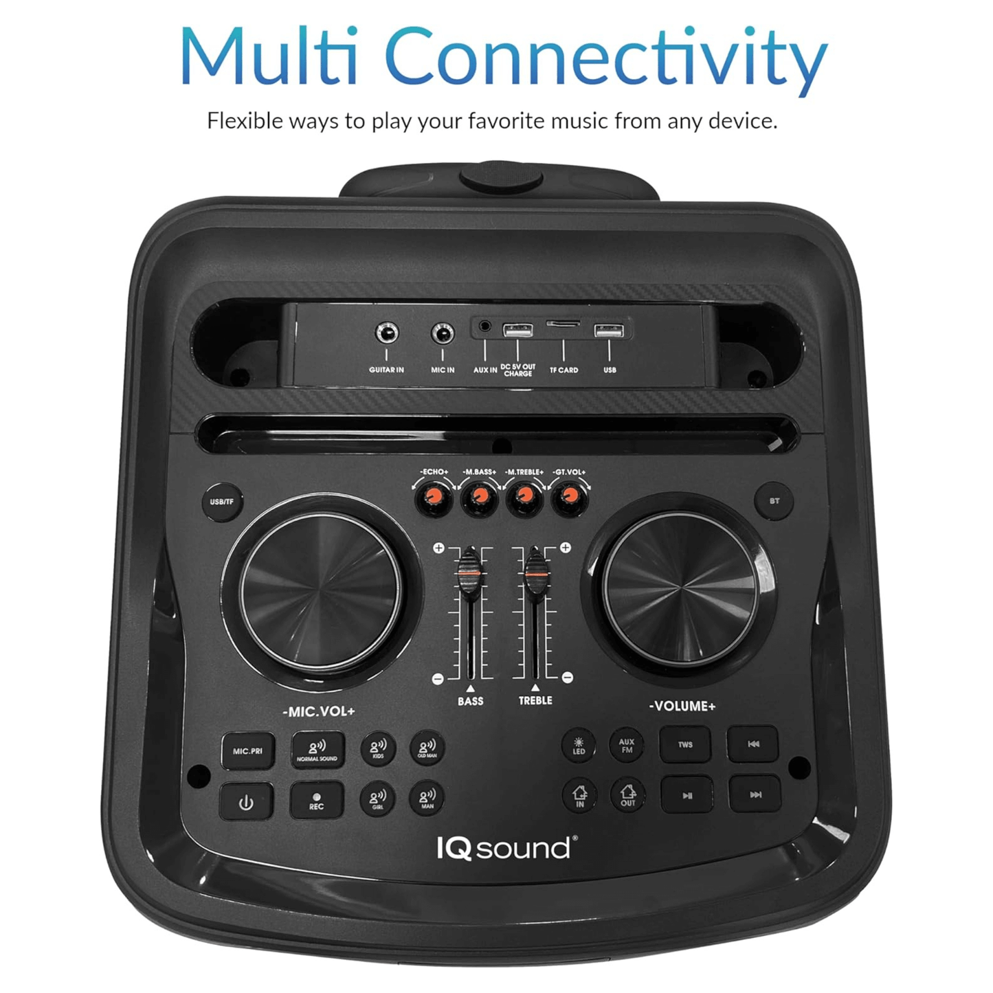 IQ Sound CYBER FLEX12 12-Inch Portable Bluetooth Party Speaker