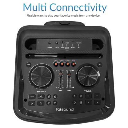 IQ Sound CYBER FLEX12 12-Inch Portable Bluetooth Party Speaker