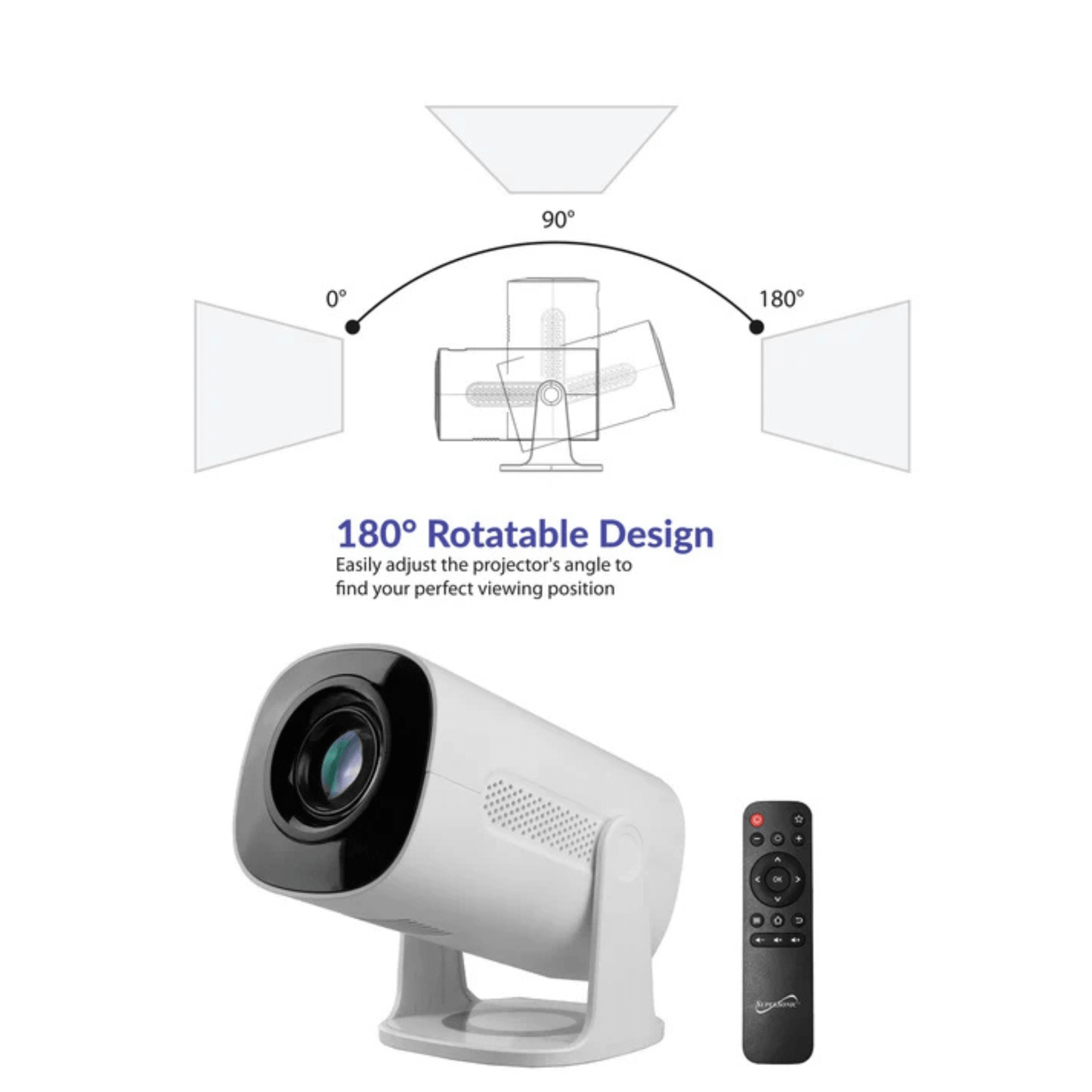 Supersonic Smart WiFi Streaming Projector with Bluetooth